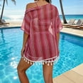 thumbnail image 4 of RXMEKW Sun Protection Cover-Up Swimsuit Set With Tassels for Women 4-Piece Polyester Casual Regular Length, 4 of 5