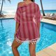 thumbnail image 5 of Xuyuer Women's Sun Protection Cover-Up Tassel Four-Piece Swimsuit Set,Beachwear for Swimming, Resort Vacations and Summer Holiday Essentials, 5 of 5