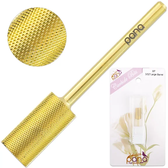 Professional Gold Large Barrel Nail Drill Bit Extra Fine Grit