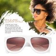 thumbnail image 4 of Oversized Flat Top Women's Fashion Sunglasses Trendy Big Square Designer Retro Sun Glasses, 4 of 5