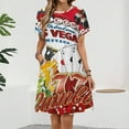 thumbnail image 2 of Las Vegas Casino Gambler Sundress Short Sleeve Dress Summer Women Clothes Dress for Women Dresses, 2 of 7