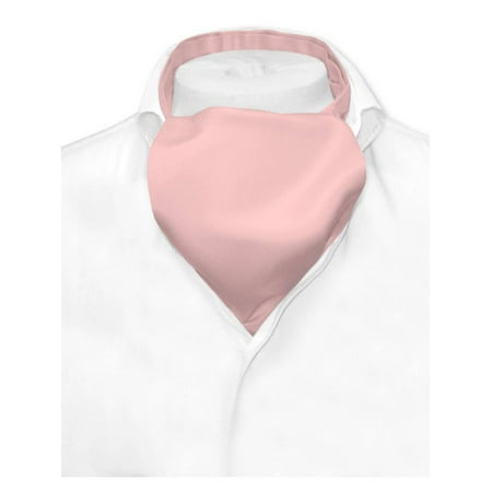 Ascot Tie - Vesuvio Napoli ASCOT Solid DUSTY PINK Color Cravat Men's Neck Tie