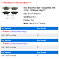 thumbnail image 2 of Rear Brake Pad Set - Compatible with 2019 - 2023 Ford Edge ST 2020 2021 2022, 2 of 2