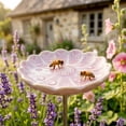 thumbnail image 2 of Glazed Ceramic Pollinator Waterer with Stake Floral Helpful Insect Feeder Outdoor Garden Bath Yard Ornament, 2 of 6