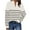 Beige, variant on cfhntfmh Women's Quarter Zip Striped Oversized Sweater Mock Turtleneck Fall Winter Fashion Outfit Knit Pullover Tops（Gray,Large)