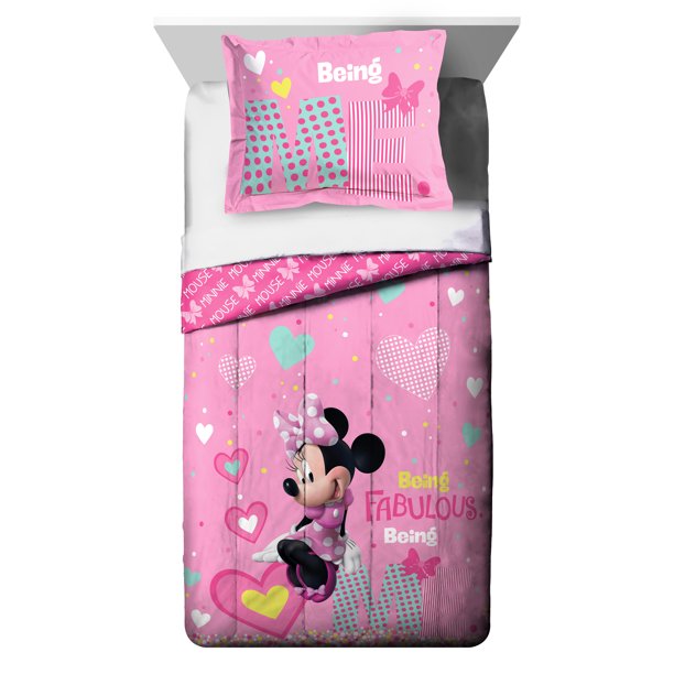 Disney Minnie Mouse Twin/Full Comforter and Sham Set, 2 Piece Walmart