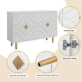 thumbnail image 6 of CBJCBJ 48" Modern Accent Sideboard Buffet Cabinet with 4 Doors & Shelves, Credenza for Living Room Storage,White, 6 of 9