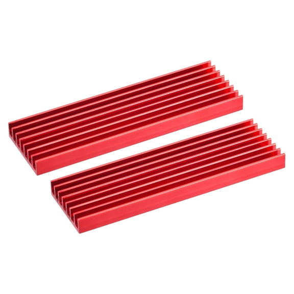 Uxcell 2 Pack M.2 SSD Heatsink Cooler w Thermal Pad Alloy Aluminum Heat Sink for Laptop, 70x22x6mm, Red