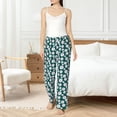 thumbnail image 5 of Uemuo Daisies Flowers Pattern Women's Wide Leg Palazzo Lounge Pants with Pockets Light Weight Loose Comfy Casual Pajama Pants-X-Large, 5 of 9