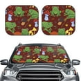 thumbnail image 2 of Xecao Frogs and Mushrooms for Foldable Car Sun Shades (2-Pack) offer sun protection with an easy-fold design for convenient windshield shading., 2 of 7