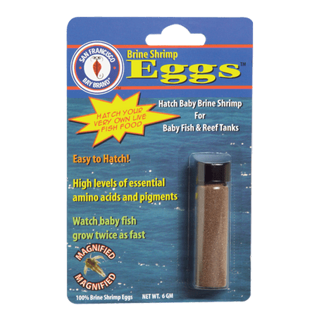 San Francisco Bay Brand Asf65031 Brine Shrimp Eggs Vial For Baby Fish And Reef Tanks 6 Grams (Pack of