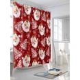thumbnail image 3 of Fsddascl Funny Santa Claus Shower Curtain Set - 48" x 72" Washable Bathtub Curtain with 12 Hooks, Red Christmas Snowflake Xmas Tree Waterproof Fabric Stall Shower Curtains for Bathroom/Bathtub Décor, 3 of 6