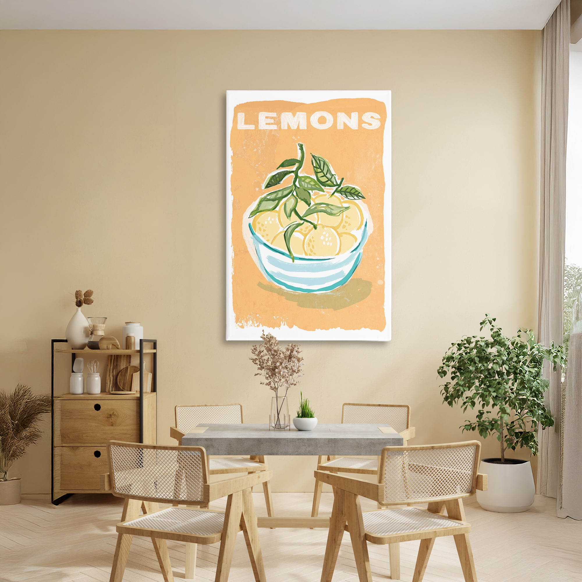 Stupell Industries Lemon Twist Motif Canvas Wall Art, design by Chad Barrett