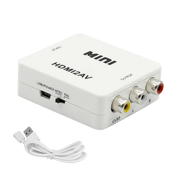 VGA To Easy Install Digital VCR Mini HDTV High Resolution Audio Adapter USB Charge Composite Video Converter DVD Players