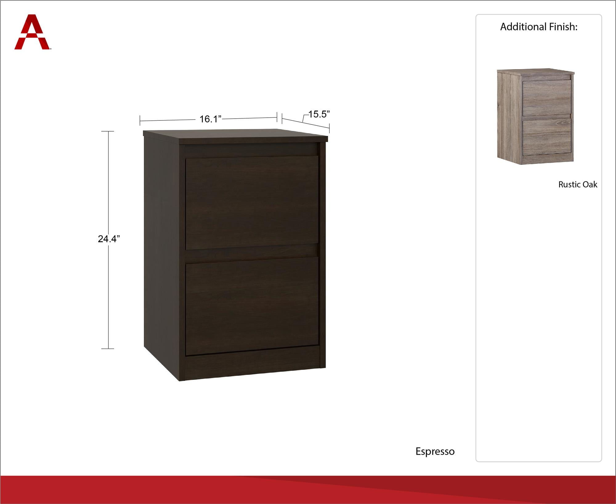 Mainstays Westlake Nightstand Rustic Oak Walmart Com Walmart Com