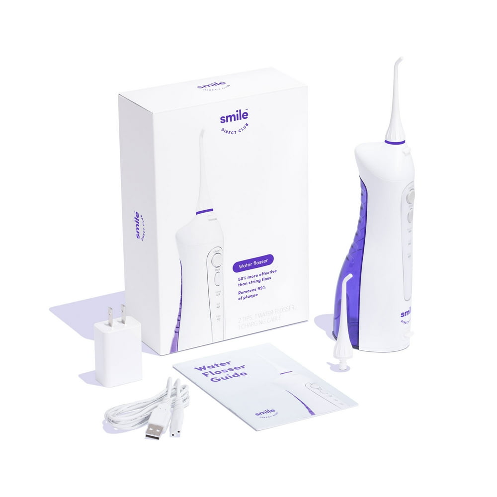 Smile Direct Club Cordless Water Flosser with 2 Flossing Tips (Safe