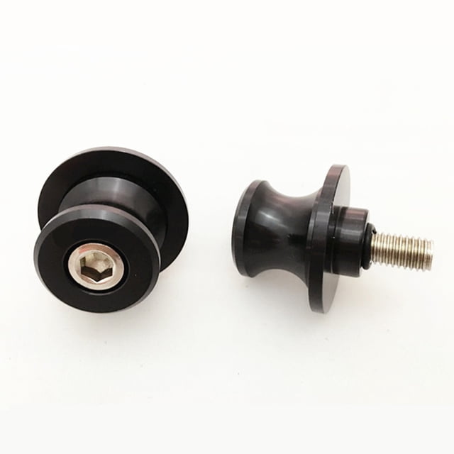 Motorcycle Accessory Aluminum CNC Motorcycle Swing Arm Sliders Motorcycle Spool Sliders Motorcycle Spools Motorcycle Spool Screw Black, 6mm