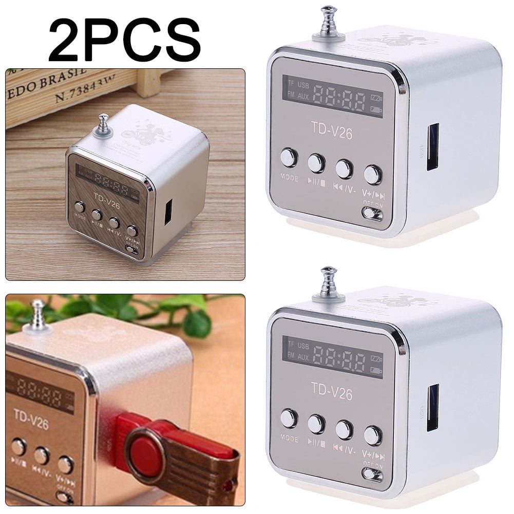 Mini Haut-parleur Portable Kquepo TD-V26 – Bluetooth, Radio FM, Lecteur TF/AUX, Lumière LED, 3W, En Alliage Aluminium