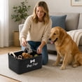 thumbnail image 5 of XQWJWLA Pet Toy Organizer Bin Lightweight Felt Storage Basket with Handles for Dog and Cat Toy Accessories Large Capacity for Home Organization, 5 of 5