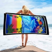 BGZLEU Microfiber Beach Towels, Large Beach Towel Lightweight Thin Quick Dry Beach Towels (28" x 55") Extra Large Absorbent Beach Towels for Adults Travel Swim Pool Camping