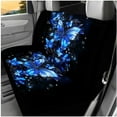 thumbnail image 3 of HUIACONG Blue Butterfly Car Seat Covers for Women Full Set 14 Pcs Butterfly Car Accessories Interior Including Steering Wheel Cover Seat Belt Covers Armrest Cover Headrest Covers Coasters Keychain, 3 of 8
