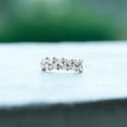 thumbnail image 3 of Rosec Jewels Certified Moissanite Half Eternity Wedding Band for Women - D-VS1 Quality - Nature Inspired Ring with Jewelry Box, 18K White Gold, US 4.00, 3 of 7