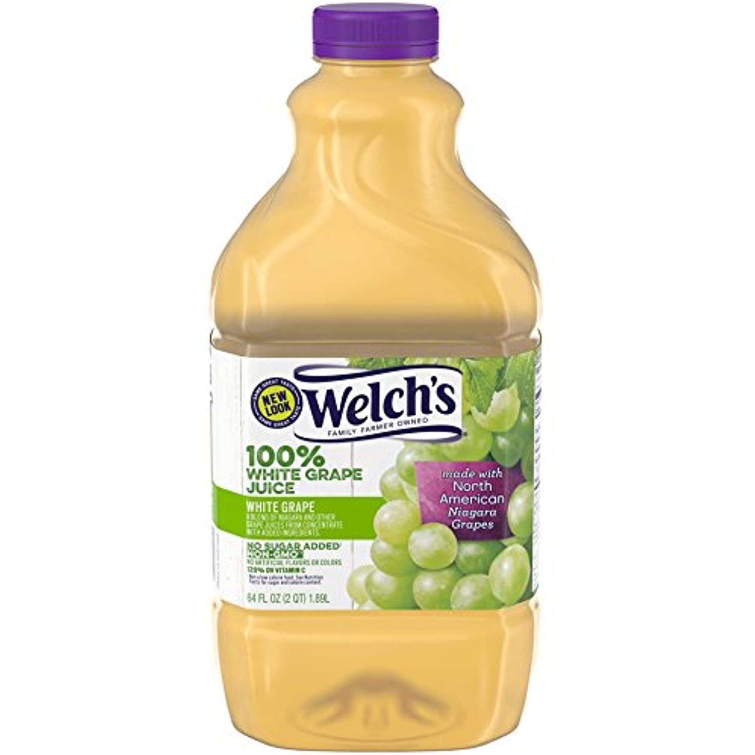 Welchs 100 Juice, White Grape, No Sugar Added, 64 Ounce Bottles (Pack Of 8)