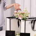 thumbnail image 7 of LELE LIFE Gift Bags, 3pcs 12.6" Large Gift Bag with Ribbon and 3 Greeting Cards 9 Tissue Paper, Paper Gift Bags with Handles for Women Birthday Wedding Party, Black-White, 7 of 7