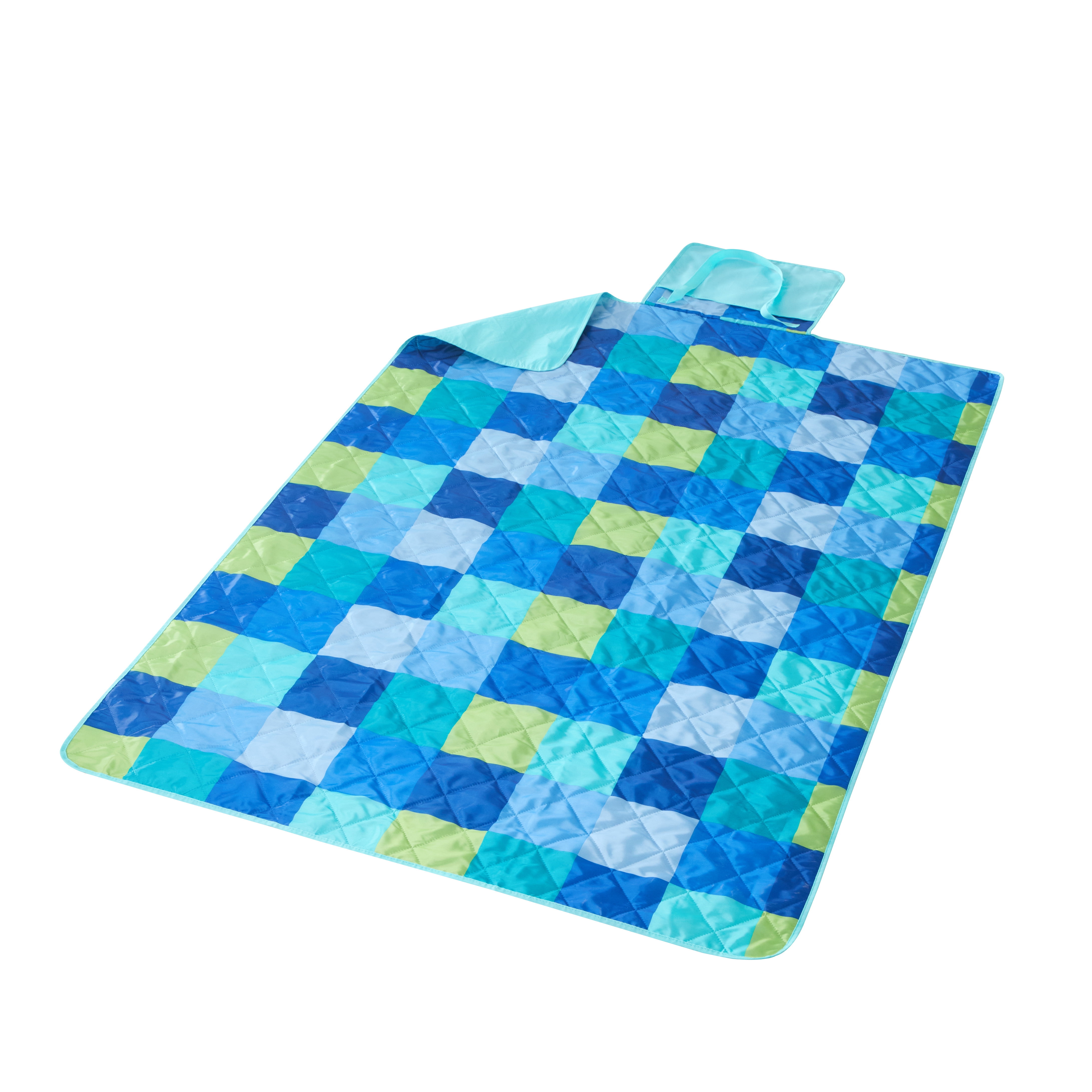 Mainstays Outdoor Blanket, Blue Checkered
