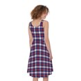 thumbnail image 2 of American Patriotic Plaid Print Sleeveless Knee Length Dress, American Flag Fashion Summer Maxi Dress For Women. Gifts For Us Independence Day, 4Th Of July, 2 of 4