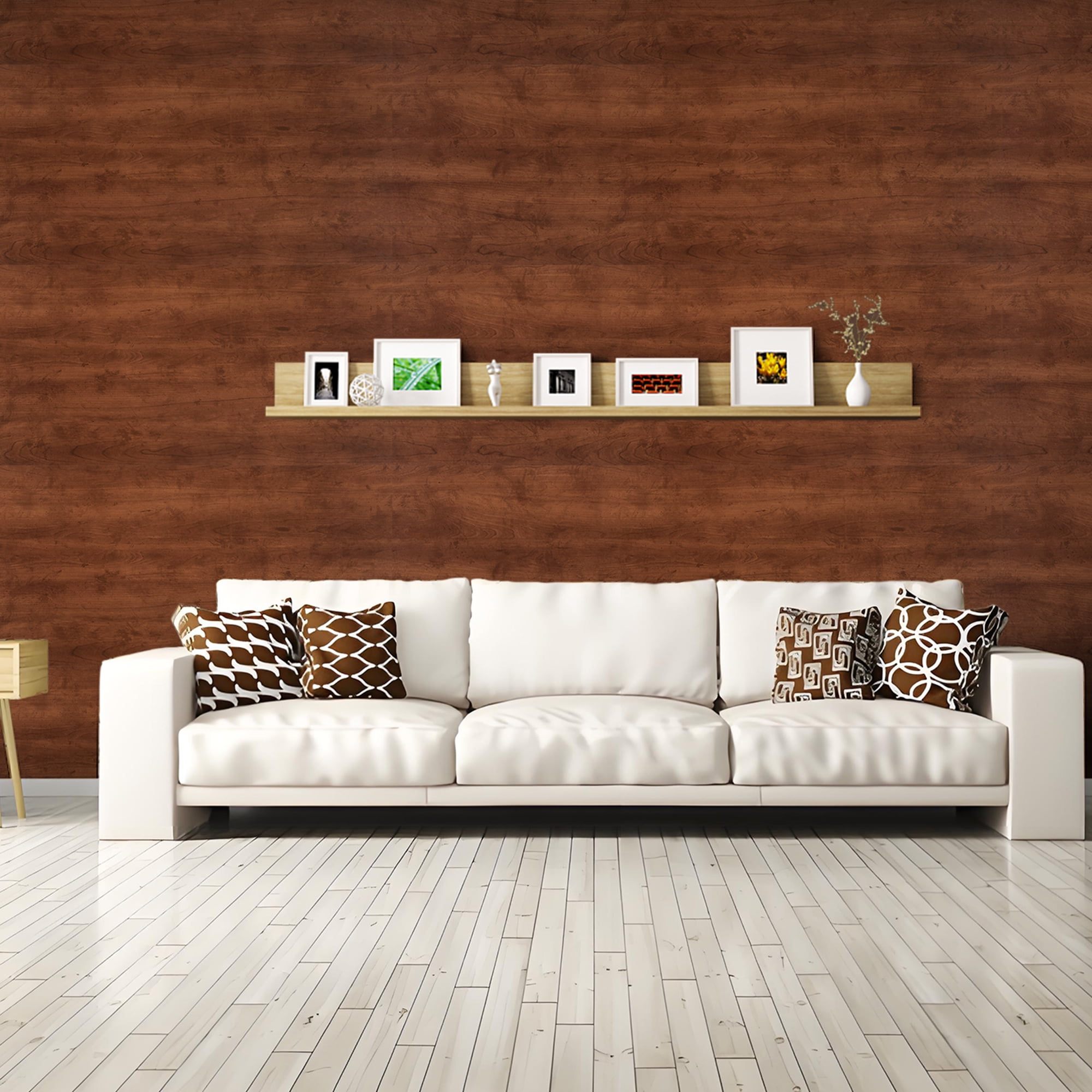 UMIGGEE 17.3-in x 393-in Wood Wallpaper Wood Grain Peel and Stick Wallpaper Brown Self-Adhesive Wood Contact Paper Home Decoration