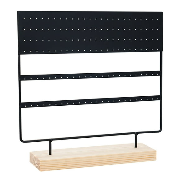 Earring Organizer, Earring Holder Organizer Stand, Earring Rack, Earrings Display Rack 144 Holes Jewelry Holder Tower with Wooden Tray for Earrings Rings