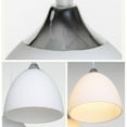 thumbnail image 2 of FSLiving Adjustable Height H Type Track Lighting Lamp 4 Ft Modern Frosted White Glass Bell Shade, Smart Edison Bulbs, 2200K-6500K Track Mount with Timer Decorate for Dinning Table, (Chrome), 2 of 8
