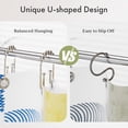 thumbnail image 2 of 12 Pcs Shower Curtain Hooks, Metal Shower Curtain Rings Rust Proof, Double Sided Shower Curtain Hooks for Shower Curtain Liner Smooth, 2 of 7