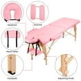 thumbnail image 4 of Yaheetech 2 Sections Adjustable Massage Bed with Headrest and Armrest, Pink, 4 of 6
