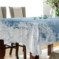 thumbnail image 3 of Coolnut Christmas Snowman Tablecloth, Waterproof Washable Polyester Square Table Cover, Durable Tablecloth for Kitchen Dining Table Party Decor, 54"X 72", 3 of 7