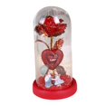 thumbnail image 2 of Rosa eterna en cúpula de cristal, regalo de San Valentín para mamá, decoración de San Valentín base roja, 2 of 9