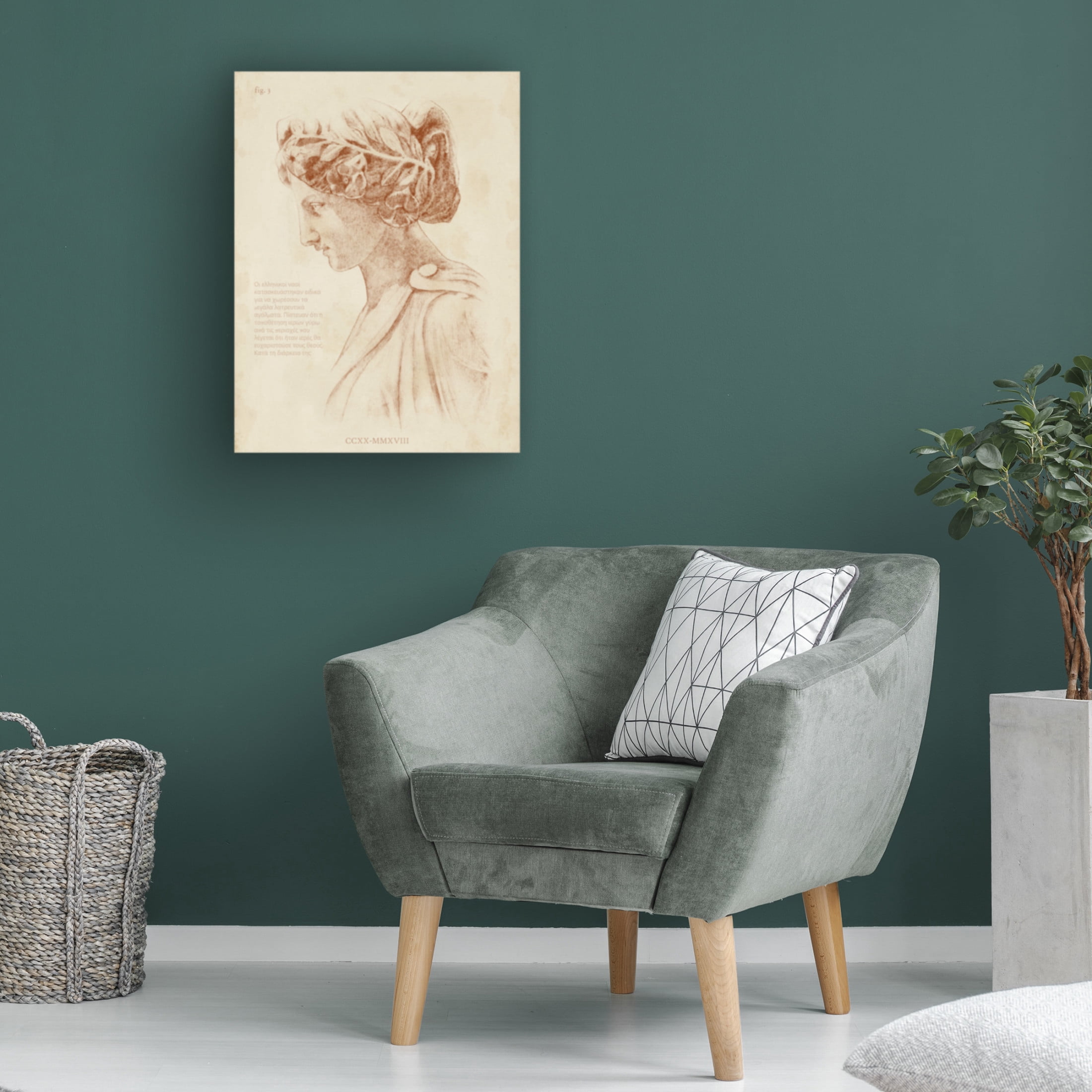 Trademark Fine Art Annie Warren  Sepia Greek Statues I Canvas Wall Art