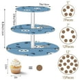 thumbnail image 3 of 3-Tier Acrylic Cupcake Stand Sturdy Dessert Display Cupcake Tower Cupcake Holder for Party Wedding Outdoor Picnic Animal Paw Prints and Panda, 3 of 8