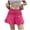 Pink, variant on Fgnfyis Women Skirts High Waist Pleated Skirts Zipper Mini Skirts Streetwear Skirt Denim Ruffle Hem Stretch Light blue L