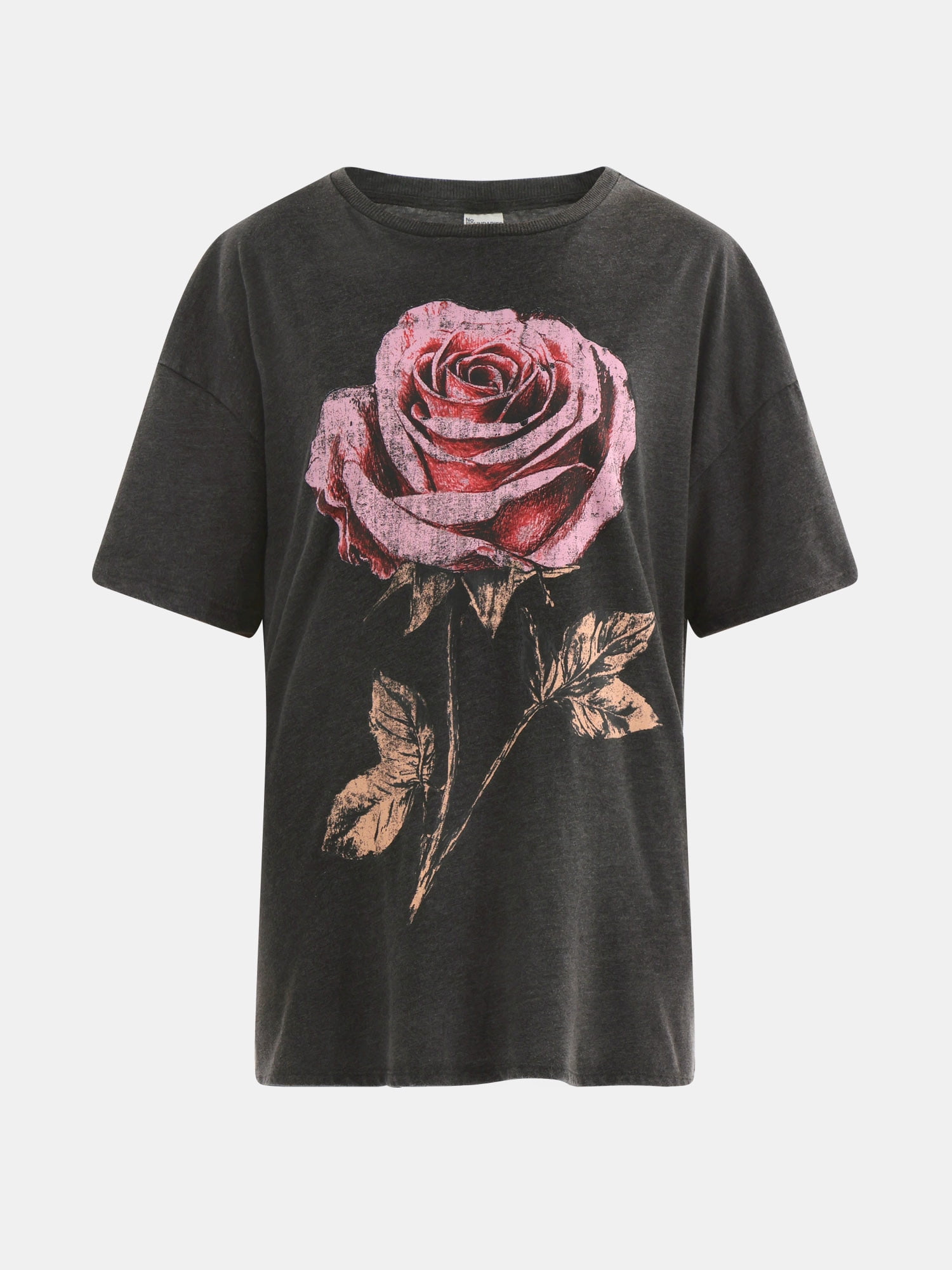 No Boundaries Washed Graphic Boyfriend Tee, Women's