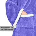 thumbnail image 3 of Catalonia Wearable TV Blanket with Sleeves Arms & Feet pockets for Adult Micro Plush Fleece Large Wrap Throw Robe 68" x 53", 3 of 7