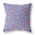 thumbnail image 1 of HomeRoots 415054 18 Po Geostar Coussin d'Intérieur et d'Extérieur & 44; Bleu et Rouge, 1 of 1