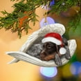 thumbnail image 2 of Dog Pendant Decorative Santa Hat Creative Anti-crack Christmas Tree Pendant, 2 of 4