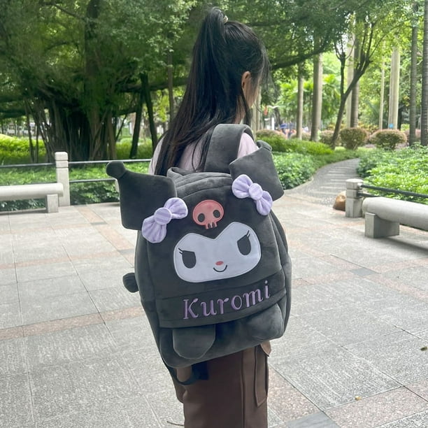 Ruunjoy, venta al por mayor, mochila de felpa de gran capacidad sanrio, kawaii kuromi melody cinnamoroll Y2k, regalos para niñas, mochila escolar