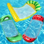 Annel Inflatable Floating Hammock Pool Floats 4-in-1 Heavy 220lb Water Hammock for Pool with Mesh Saddle, Swimming Pool Floties, Hammock, Drifter