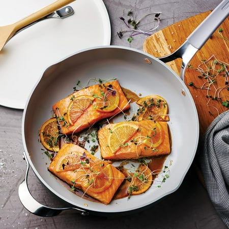 Tramontina 5-quart All-In-One Plus Ceramic Non-Stick Pan, 7-piece Set, Gray