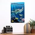 thumbnail image 2 of Wrightsville Beach, North Carolina, Sea Turtles (12x18 Aluminum Art, Indoor Outdoor Metal Sign Decor), 2 of 5