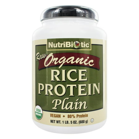 Nutribiotic Organic Vegan Rice Protein Powder, Natural, 1.5