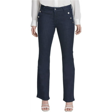 DKNY Womens Sailor Trouser Fit Jeans, Blue, 12